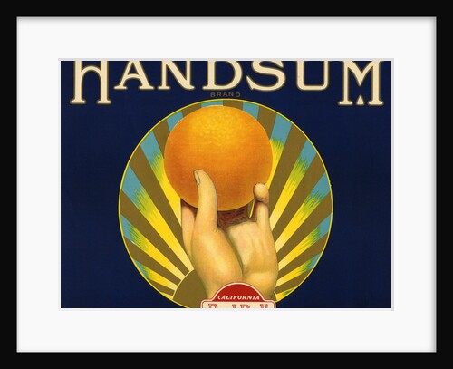 Handsum Brand Fruit Crate Label by Anonymous