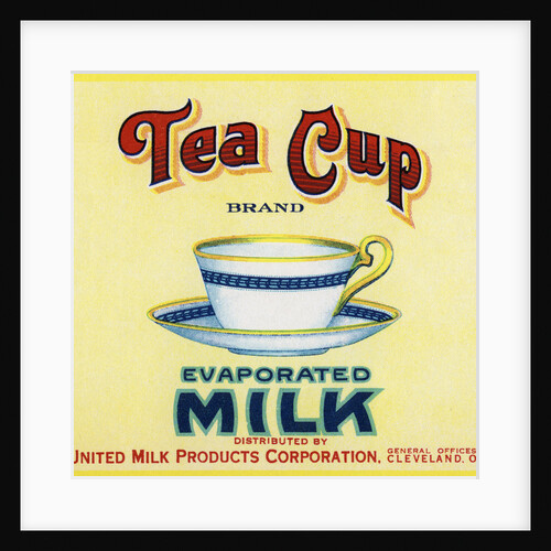Tea Cup Brand Evaporated Milk Product Label by Anonymous