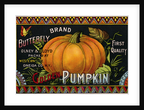Butterfly Brand Golden Pumpkin Product Label by Anonymous