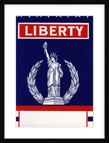 Liberty with Statue of Liberty Broom label by Anonymous