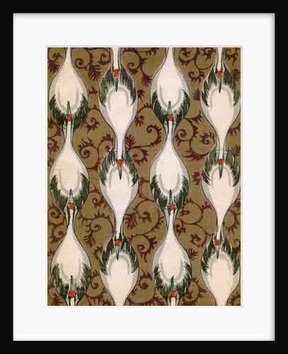 Illustration of Cranes in Patterned Formation by Anonymous