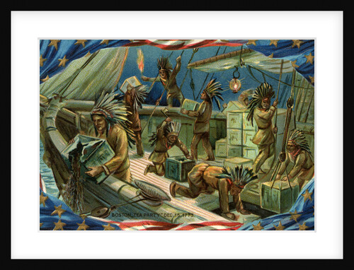 Postcard of the Boston Tea Party by Anonymous