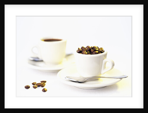 Coffee Beans and Cups by Anonymous