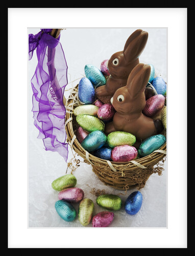 Easter Egg Collection in Basket by Anonymous