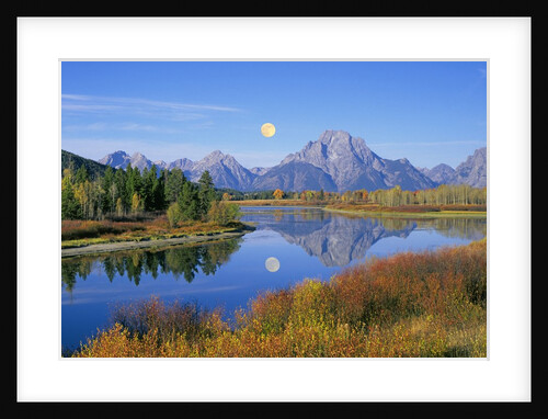 Full Moon Rising Over the Oxbow Bend by Anonymous