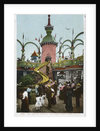 Helter Skelter Ride in Coney Island's Luna Park by Anonymous