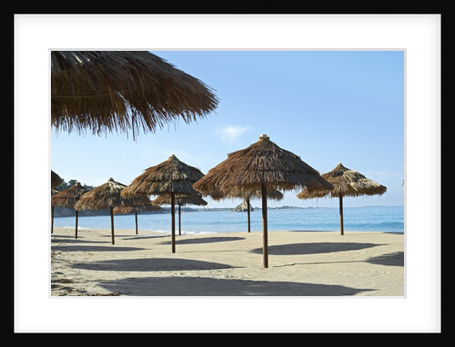 Sunny Beach and Palapas by Anonymous