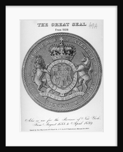 17th Century Seal of New York by Anonymous