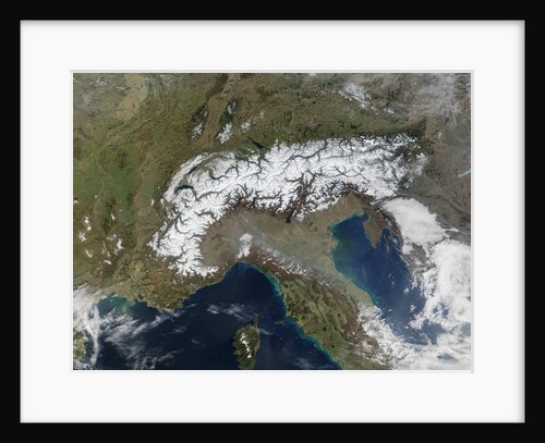 Snow Covering the Alps and Northern Italy by Anonymous