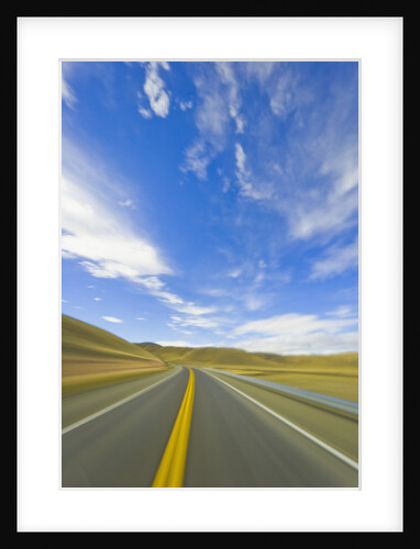 Cumulus Clouds Over Rural Highway by Anonymous
