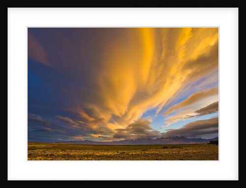 Dramatic Clouds above Plains at Sunset by Anonymous
