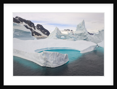 Stranded Icebergs in Shallow Bay Near Boothe Island by Anonymous
