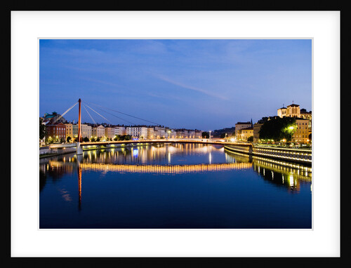 Palais du Justice Footbridge Reflecting on the Saone by Anonymous
