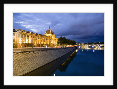 View of the Rhone and Hotel Dieu from Pont de la Guillotiere by Anonymous