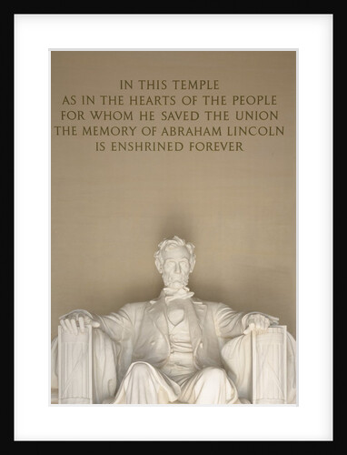 Statue and Inscription at Lincoln Memorial by Anonymous