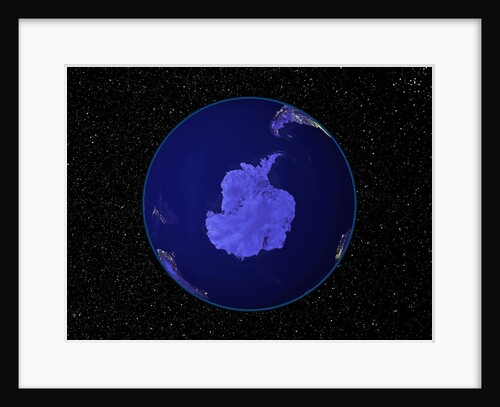 Dark View of Earth Centered on Antarctica by Anonymous