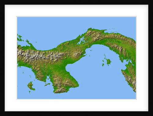 Topographic Image of Panama by Anonymous