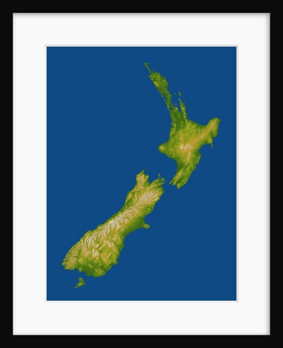 Topographic Image of New Zealand by Anonymous