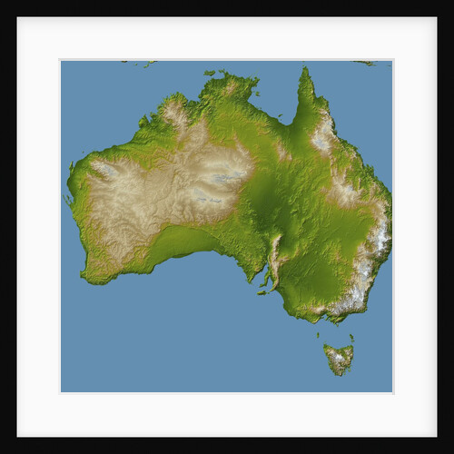 Topographic Imaged of the Australian Continent and Tasmania by Anonymous