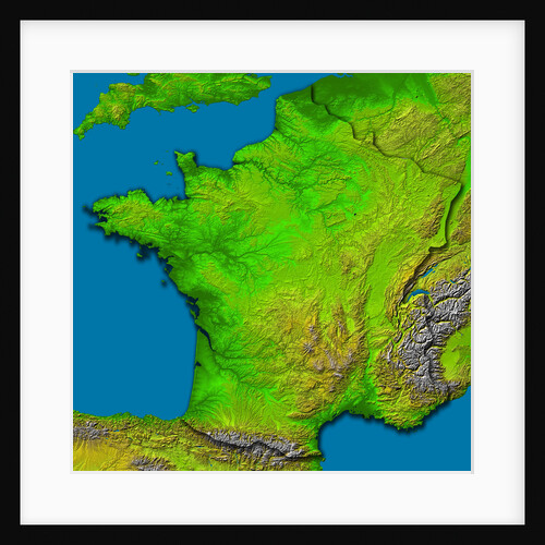 Topographic Image of France by Anonymous