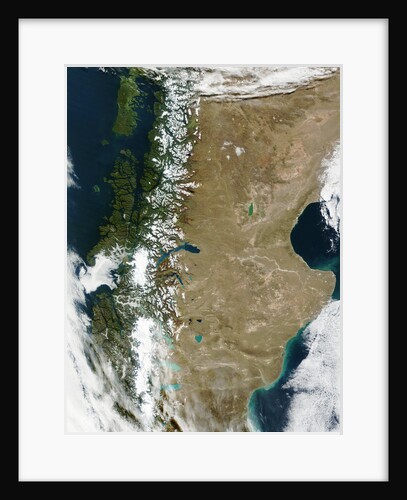 Patagonian Andes Mountains Separating Chile and Argentina by Anonymous