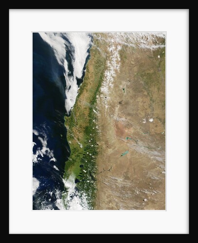 Andes Mountains Separating Chile and Argentina by Anonymous