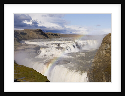 Rainbow Over Gullfoss Waterfall by Anonymous