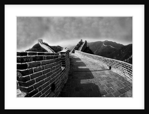 Great Wall of China Under Storm Clouds by Anonymous