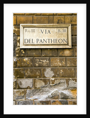 Sign for the Pantheon in Rome by Anonymous
