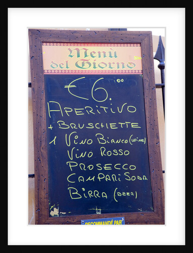 Restaurant Sign in Rome by Anonymous
