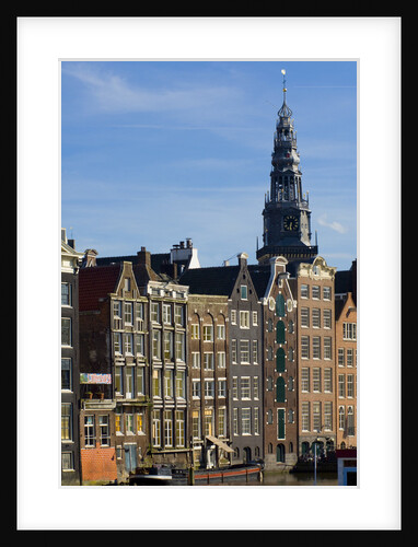 Row Houses and Oude Kerk Tower by Anonymous