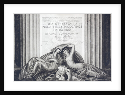 Commemorative Diploma from Paris Exhibition of 1925 by Anonymous