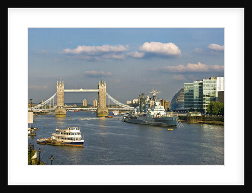 The Tower Bridge and HMS Belfast by Anonymous