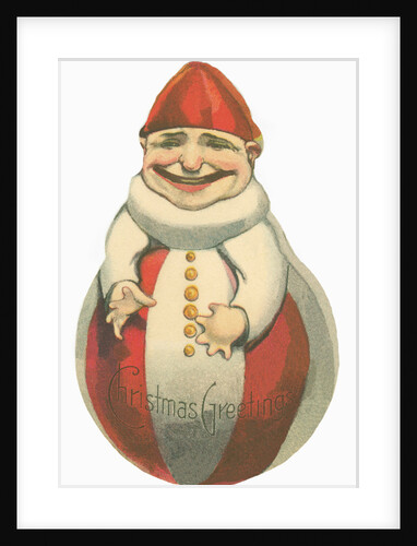Christmas Greetings Greeting Card and Die Cut Ornament by Anonymous