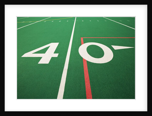 Forty Yard Maker on Football Field by Anonymous