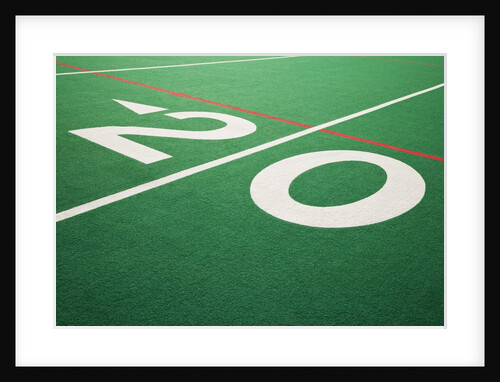 Twenty Yard Maker on Football Field by Anonymous