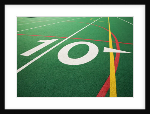 Ten Yard Maker on Football Field by Anonymous