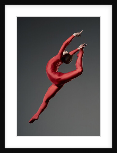 Ballet dancer in red leotard by Anonymous