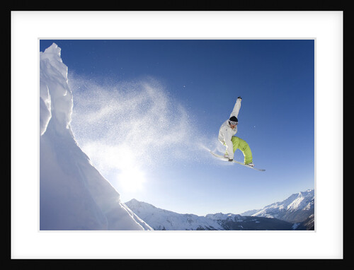 Snowboarder in French Alps by Anonymous