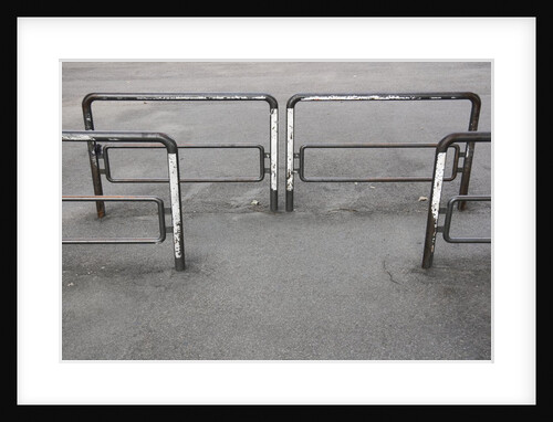 Pedestrian Barriers on Pavement by Anonymous