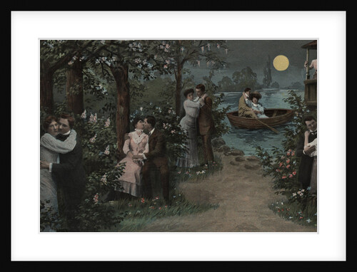 Postcard of Couples on Lover's Lane by Anonymous