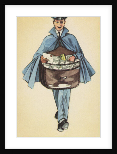Postcard of Mailman Delivering Mail by Anonymous