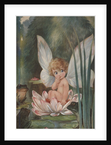 Illustration of Fairy on Water Lily by Fred Spurgin