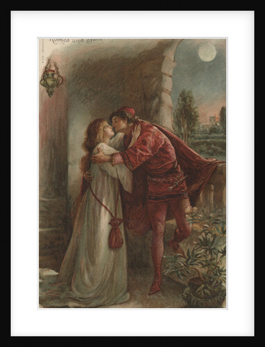 Postcard of Romeo and Juliet Embracing by Anonymous
