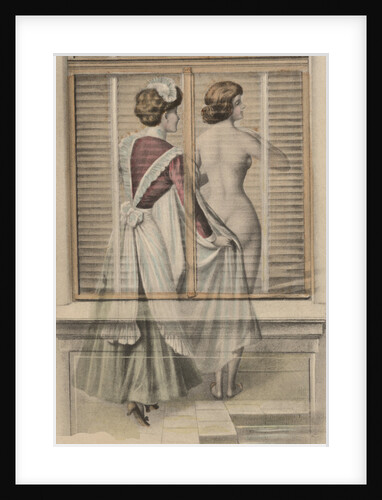 Postcard of Dressed and Undressed Women by Anonymous