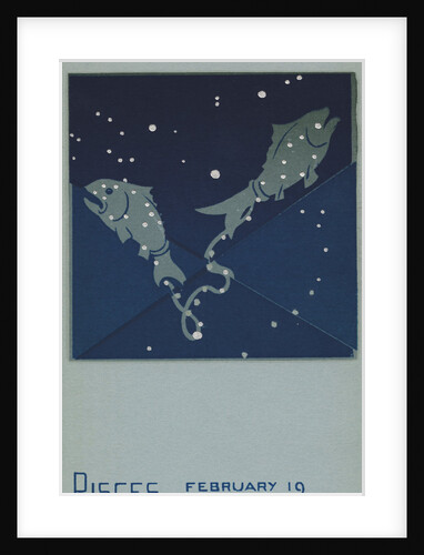 Pisces Postcard by Paul Dubosclard