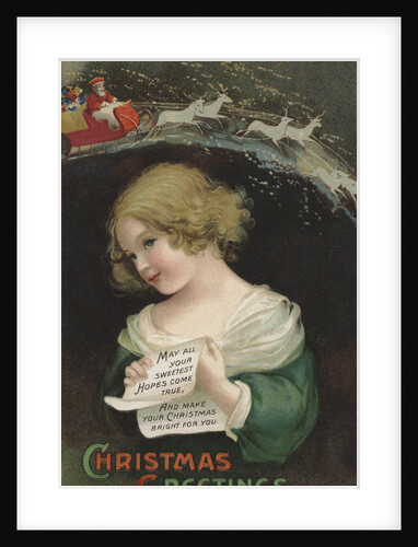 Christmas Greetings Postcard by Ellen H. Clapsaddle
