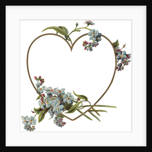 Illustration of Heart-Shaped Violet Border by Anonymous