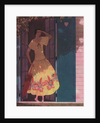 Illustration of Woman in Yellow Dress by Harriet Meserole