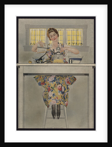 Illustration of Woman Cooking by Coles Phillips